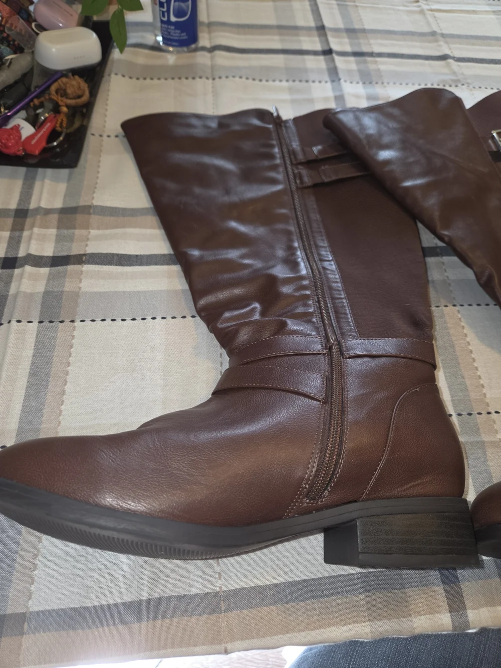 Torrid 9.5W Women's Brown Mid-Calf Buckle Riding Boots NWOB